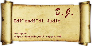 Dömsödi Judit névjegykártya