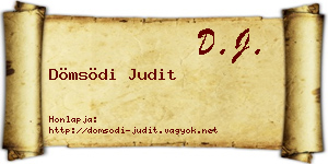 Dömsödi Judit névjegykártya